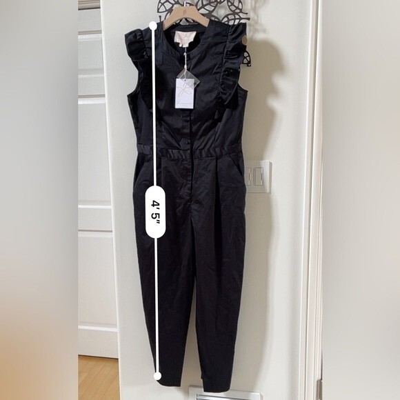 Gal Meets Glam Collection Kierra Jumpsuit in Black 10 NWT - Picture 7 of 14